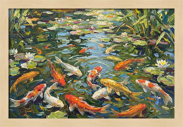 Koi Swimming In Serenity