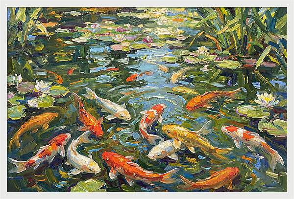 Koi Swimming In Serenity