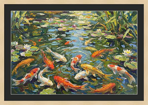Koi Swimming In Serenity