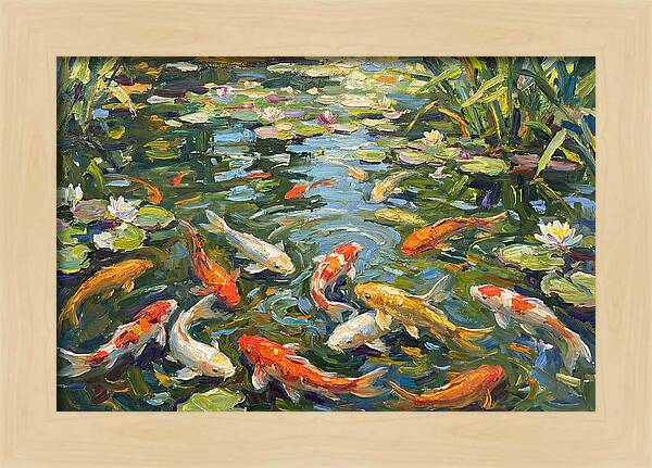 Koi Swimming In Serenity