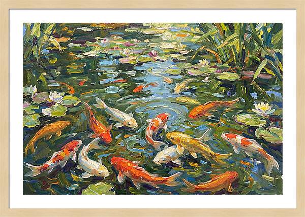 Koi Swimming In Serenity