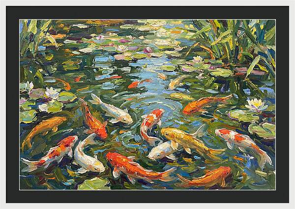 Koi Swimming In Serenity