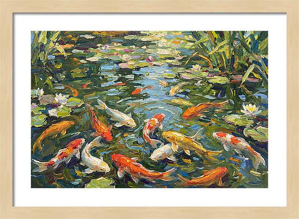 Koi Swimming In Serenity