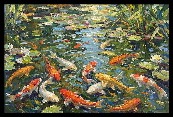 Koi Swimming In Serenity