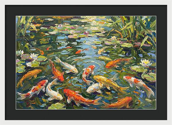 Koi Swimming In Serenity