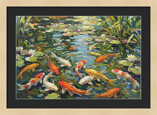 Koi Swimming In Serenity