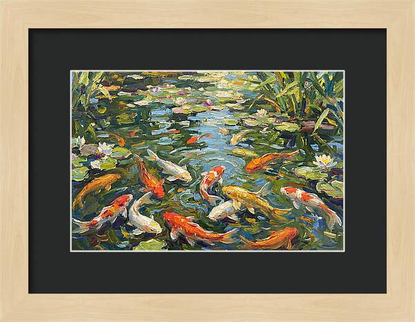 Koi Swimming In Serenity