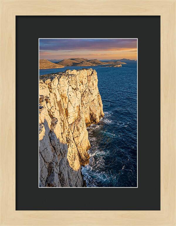 Kornati Islands Cliff Face At Golden Hour
