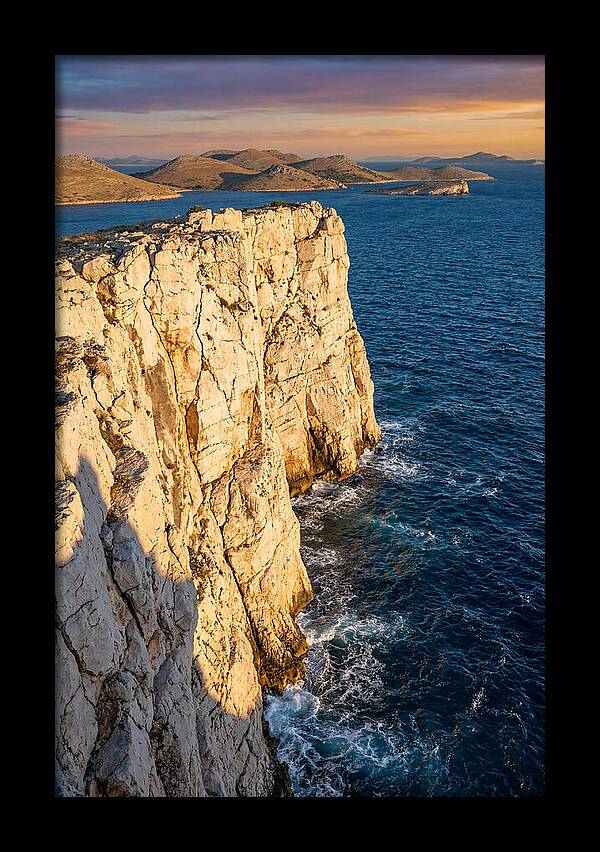 Kornati Islands Cliff Face At Golden Hour