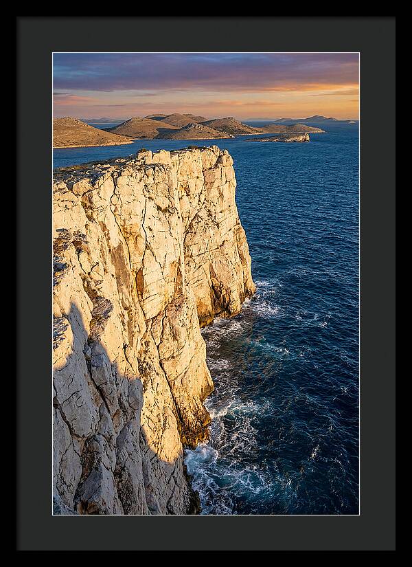 Kornati Islands Cliff Face At Golden Hour