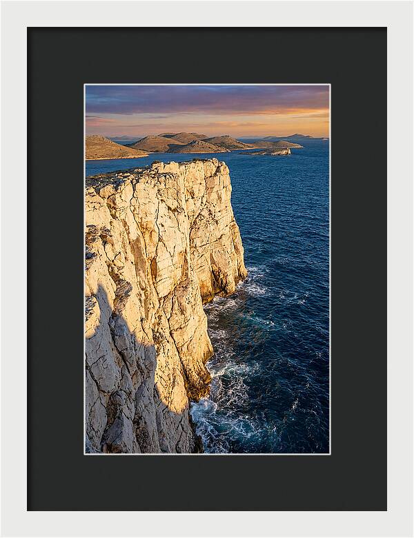 Kornati Islands Cliff Face At Golden Hour