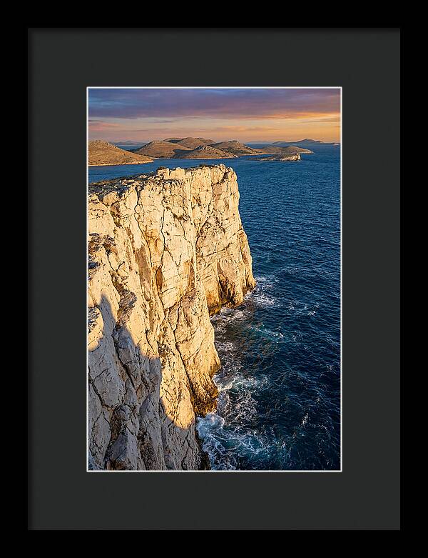Kornati Islands Cliff Face At Golden Hour