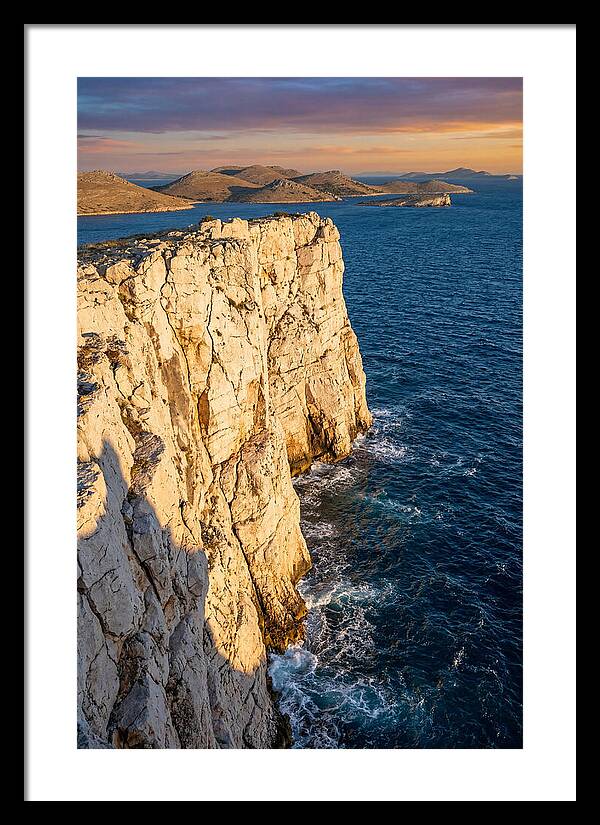 Kornati Islands Cliff Face At Golden Hour