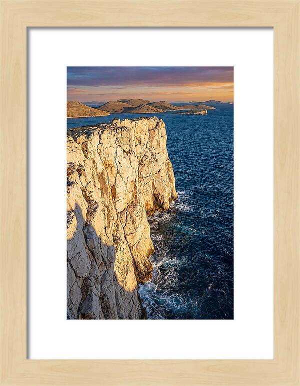 Kornati Islands Cliff Face At Golden Hour