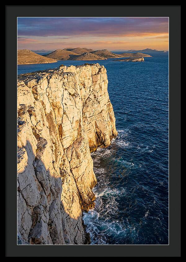 Kornati Islands Cliff Face At Golden Hour
