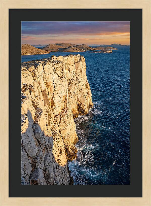 Kornati Islands Cliff Face At Golden Hour