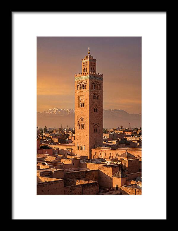 Koutoubia Mosque Minaret At Golden Hour