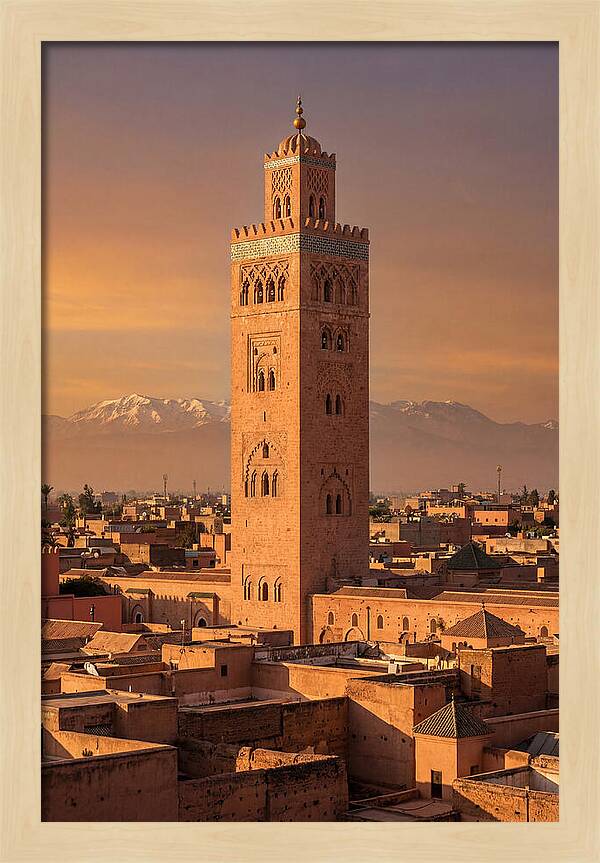 Koutoubia Mosque Minaret At Golden Hour