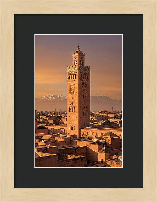 Koutoubia Mosque Minaret At Golden Hour