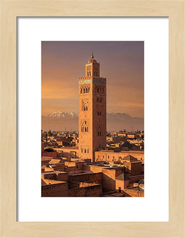 Koutoubia Mosque Minaret At Golden Hour