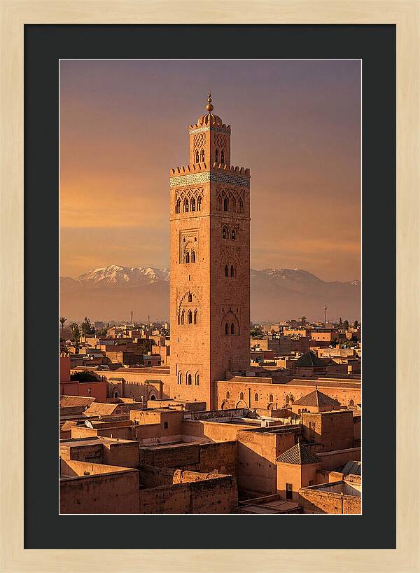 Koutoubia Mosque Minaret At Golden Hour