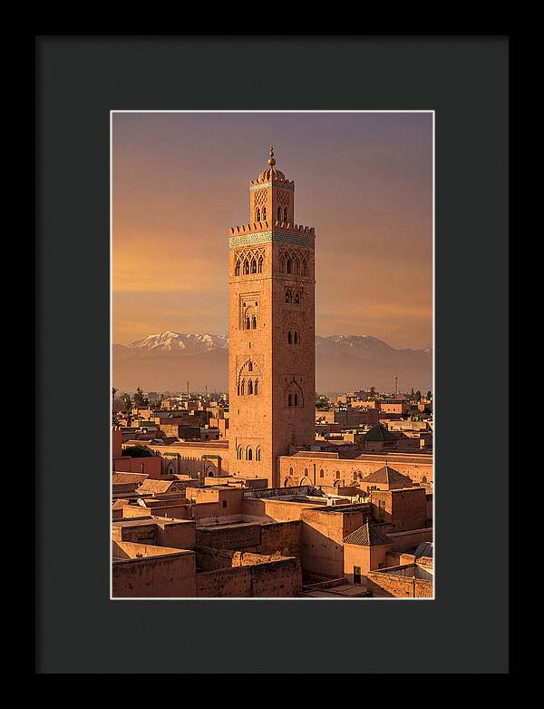 Koutoubia Mosque Minaret At Golden Hour