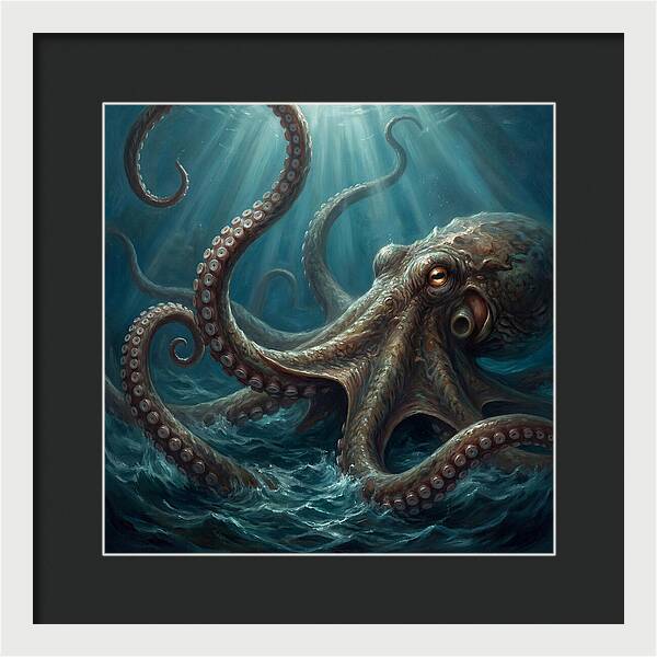 Kraken Emerging From Depths