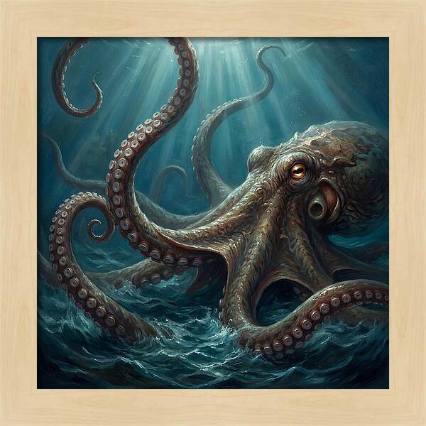 Kraken Emerging From Depths