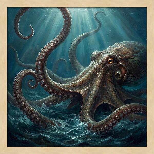 Kraken Emerging From Depths