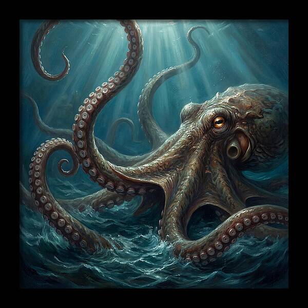 Kraken Emerging From Depths
