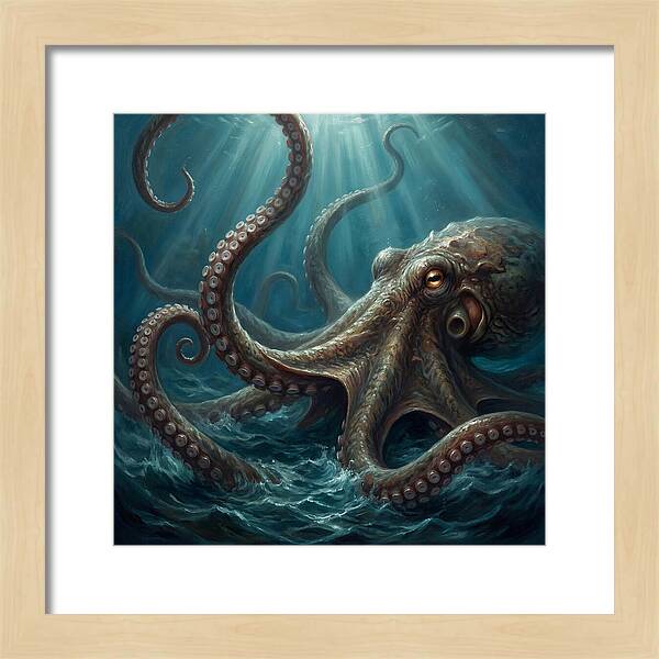 Kraken Emerging From Depths
