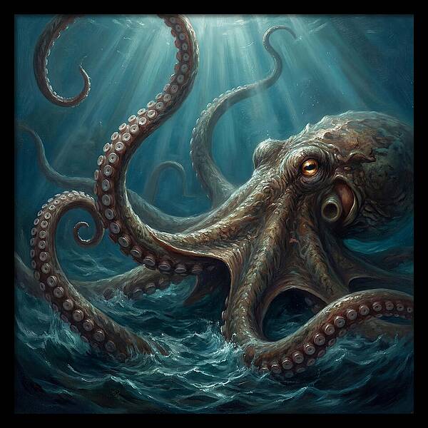 Kraken Emerging From Depths