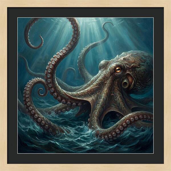 Kraken Emerging From Depths