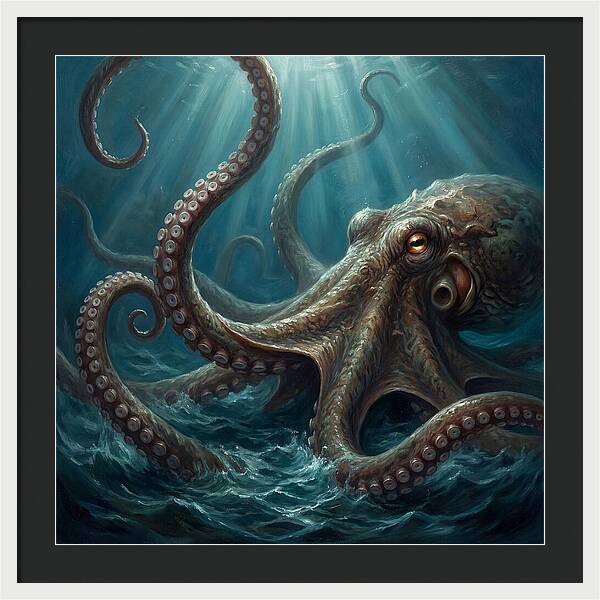 Kraken Emerging From Depths