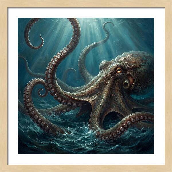 Kraken Emerging From Depths