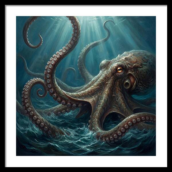 Kraken Emerging From Depths