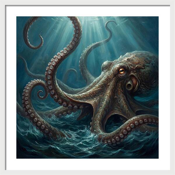 Kraken Emerging From Depths