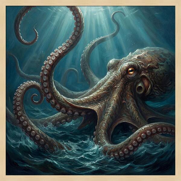 Kraken Emerging From Depths