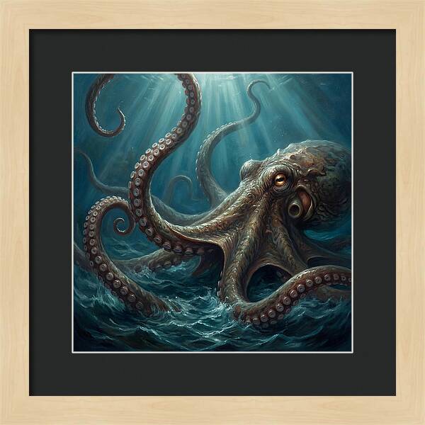 Kraken Emerging From Depths