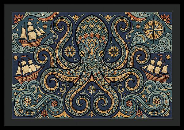 Kraken Folk Art