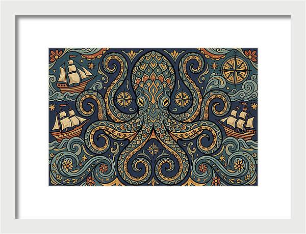 Kraken Folk Art