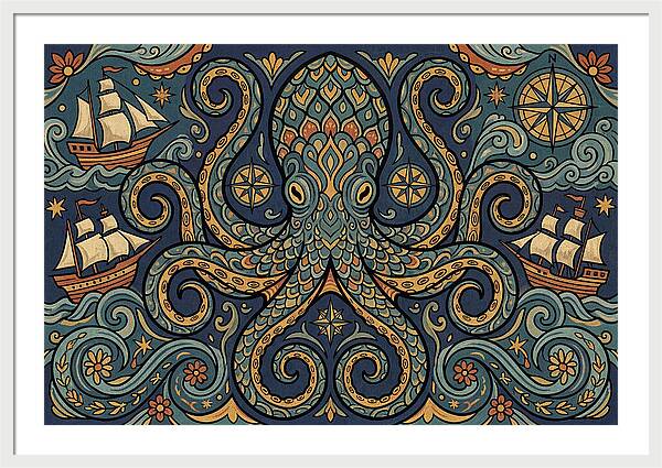 Kraken Folk Art