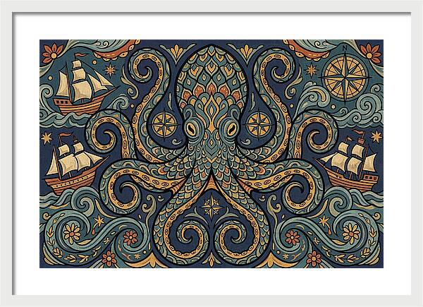 Kraken Folk Art