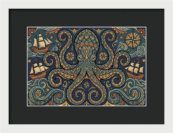 Kraken Folk Art