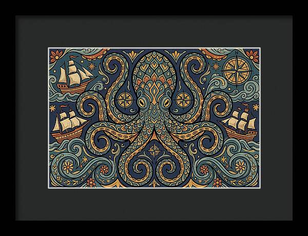 Kraken Folk Art
