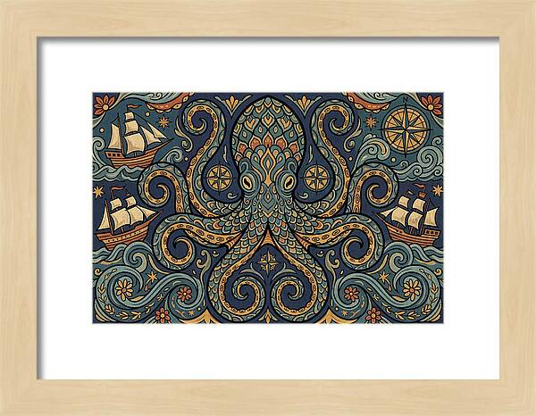 Kraken Folk Art