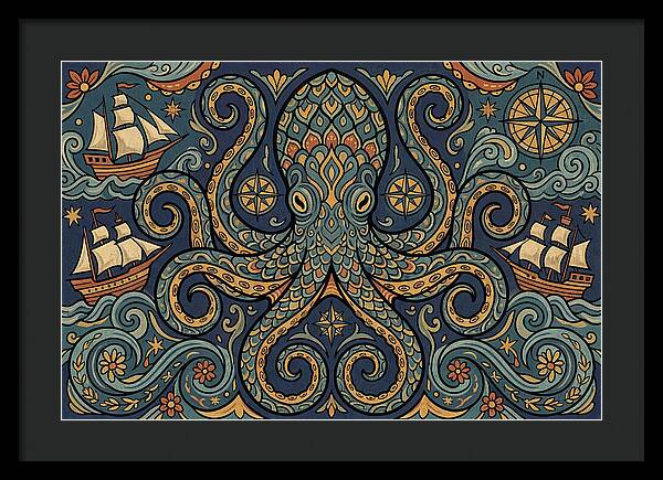 Kraken Folk Art