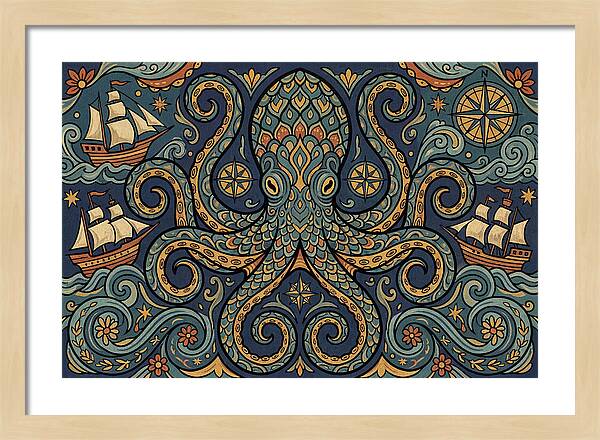 Kraken Folk Art