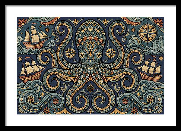 Kraken Folk Art