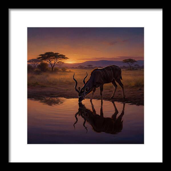 Kudu At Sunset